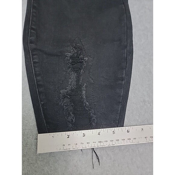 Judy Blue Jeans Womens 22W 42x27 Skinny Black Distressed High Rise Stretch Plus - Picture 4 of 13